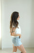 Iowa Brodny Beaded Cuffed Tee